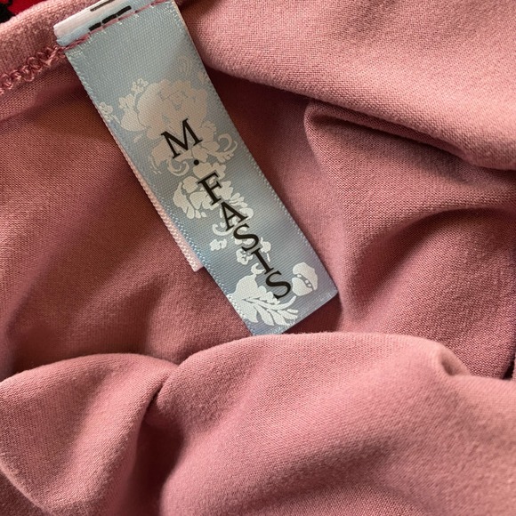 M Fasis V-neck Strappy Back Tank Top Shirt Size 3X Stretchy Knit Pink NWT - Picture 8 of 8